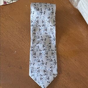 Nautica Light Blue Tie with Black and Sky Blue Floral Motif